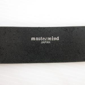 mastermind JAPAN ベルト ピンバックル スカル エンボス レザー 黒 ブラック SM0