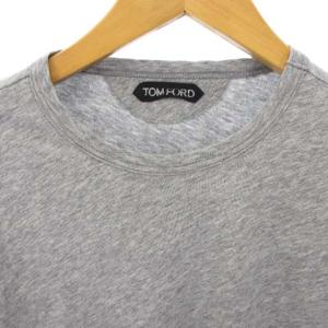 TOM FORD Tシャツ カットソー 長袖 クルーネック コットン グレー 44 M位 SM0