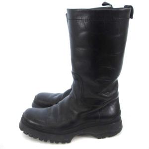 PRADA SPORT ロングブーツ レザーク 黒 6.5