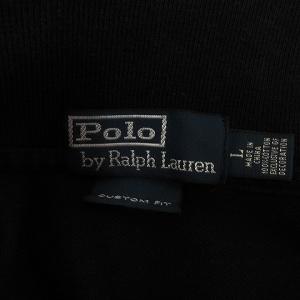 POLO RALPH LAUREN ポロシャツ 半袖 ビッグポニー 刺繍 コットン L 黒 ブラック
