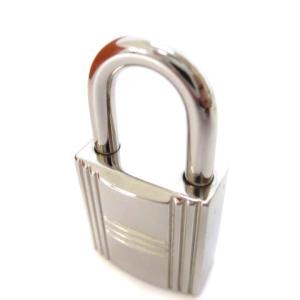HERMES カデナ No.120 パドロック 南京錠 バッグチャーム シルバーカラー 銀色 鍵なし 本体のみ SG
