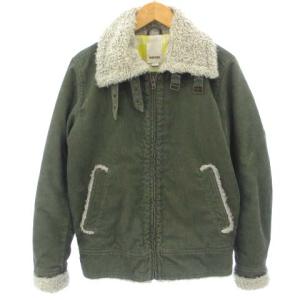 B-3 ボアジャケット フライトジャケット コーデュロイ  ジップアップ カーキ S アウター GY01