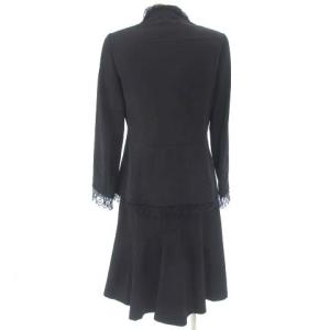 GIVENCHY スカートスーツ セットアップ ジャケット ひざ丈 レース ウール ブラック 黒 40 38 GY01