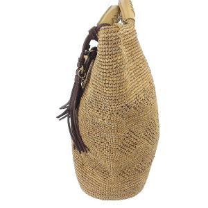 HELEN KAMINSKI かごバッグ タッセルチャーム 裏地キャンバス 持ち手レザー ベージュ