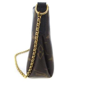 LOUIS VUITTON M41639 モノグラム パラス・クラッチ ノワール ショルダーバッグ チェーン ブラウン カバン