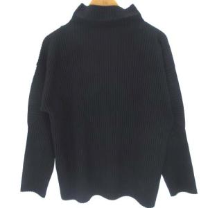 HOMME PLISSE ISSEY MIYAKE HP55JK122 プリーツ加工 Tシャツ ハイネック 黒 2
