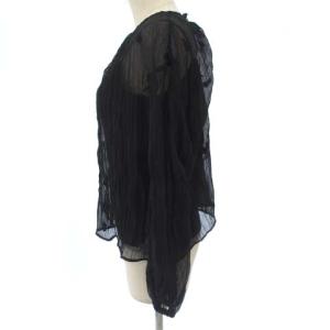 FREAK'S STORE 21SS ブラウス 長袖 シースルー 花柄 ブラック 黒 F