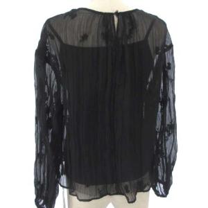 FREAK'S STORE 21SS ブラウス 長袖 シースルー 花柄 ブラック 黒 F