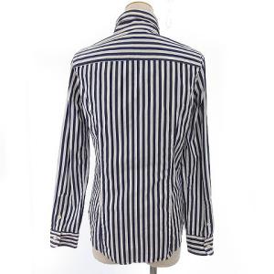 L'Appartement 美品 ストライプ 長袖 シャツ コットン 小さいサイズ 34 XS 白 ホワイト 青 ブルー