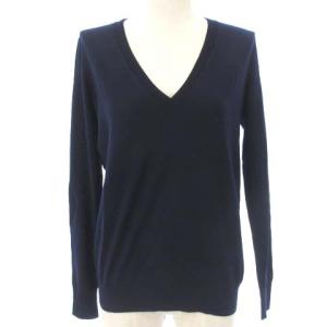Theory 2点セット ニット セーター 長袖 Vネック アイボリー ネイビー 紺 S YGT