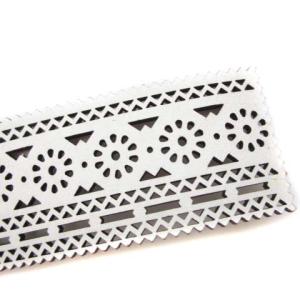 23区 タグ付き ベルト レザー ノルディック柄 牛革 ホワイト 白 YGT