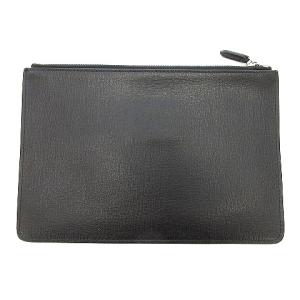 DSQUARED2 クラッチバッグ セカンドバッグ ロゴ 一室構造 マチ無し グレインレザー 黒 ブラック GY01