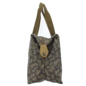 YVES SAINT LAURENT ボストンバッグ ジラフ柄 総柄 レザー PVC カーキ カバン 鞄 YGT