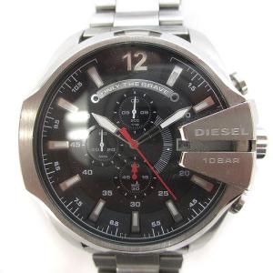 DZ-4308 MEGA CHIEF メガチーフ 腕時計 アナログ クォーツ クロノグラフ デイト SS 黒文字盤 シルバーカラー