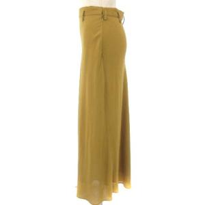 JURGEN LEHL ロングスカート フレア ウール シルク混 マスタード 黄系 M