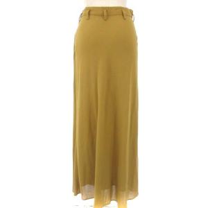 JURGEN LEHL ロングスカート フレア ウール シルク混 マスタード 黄系 M