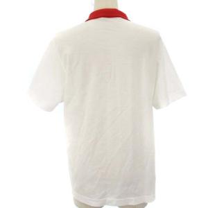 Christian Dior sports ポロシャツ 半袖 鹿の子 ロゴ 刺繍 ワッペン コットン ホワイト 白 L YGT