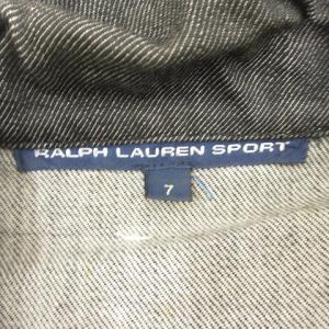 RALPH LAUREN SPORTS 美品 デニム ジャケット ストレッチ ブレザー 国内正規 コットン 7 S グレー GY01
