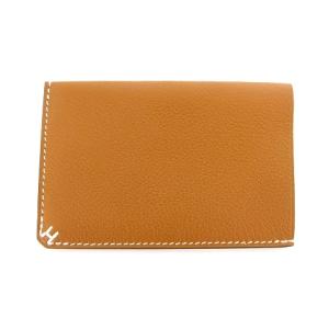 2023年製 B刻印 Hセリエ カードケース エトゥープ レザー ブラウン