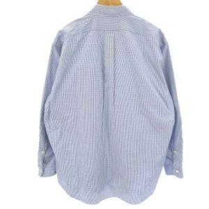 RALPH LAUREN SLAKE シャツ チェック ボタンダウン ポニー 刺繍 コットン ブルー 青 L GY01