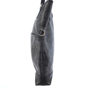 COACH シグネチャー ショルダーバッグ 2WAY トート 多収納 レザーハンドル 黒 ブラック GY05
