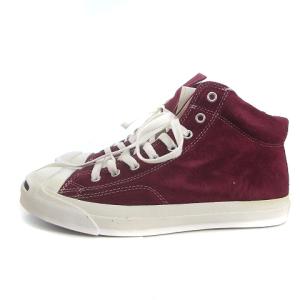 CONVERSE タグ付き JACK PURCELL MID ジャックパーセル ミッド スニーカー ハイカット スエード ボルドー 赤紫系 26.5