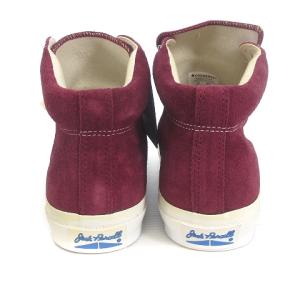 CONVERSE タグ付き JACK PURCELL MID ジャックパーセル ミッド スニーカー ハイカット スエード ボルドー 赤紫系 26.5