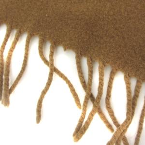 FENDI マフラー フリンジ ロゴ 刺繍 キャメル 茶系 ブラウン系 GY12