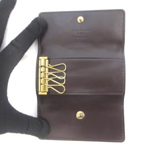 LOUIS VUITTON M93517 ヴェルニ ミュルティクレ4 アマラント キーケース 4連 ダークブラウン GY12