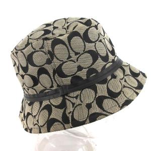 COACH ハット シグネチャー ロゴ ベージュ系 黒 ブラック P