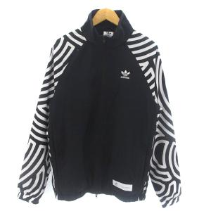 x Hiroko Takahashi HTC ウーブン トラックトップ GJ6717 ジップアップ 黒 ブラック 白 ホワイト