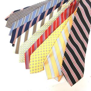 10本セット ネクタイ レギュラータイ ビジネス ストライプ 総柄 シルク マルチカラー IBO43