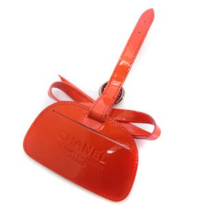 CHANEL アクセサリー ココマーク ネームプレート チャーム レッド