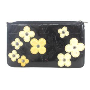 LOUIS VUITTON M92245 ヴェルニ フラワー レキシントン ポーチ ブラック