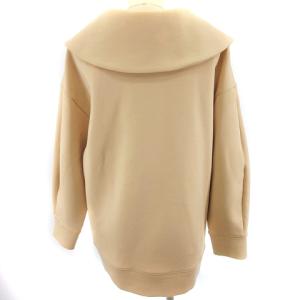 CLANE ビックカラートップス スウェット トレーナー 長袖 12105-1282 無地 コットン ベージュ 1 S位
