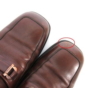 Salvatore Ferragamo ビットローファー ガンチーニ ビジネス レザー 26cm 茶 ブラウン YGT
