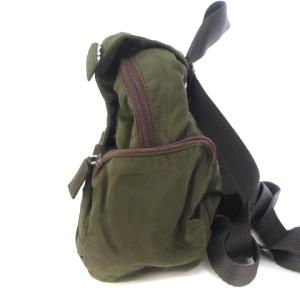 PRADA ミニリュック バックパック 三角プレート ナイロン カーキ 鞄