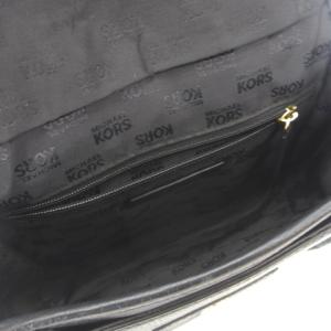 MICHAEL KORS ハラコ ショルダーバッグ レオパード柄 ロゴ レザー ブラック 黒 鞄 GY01