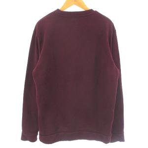 Calvin Klein トレーナー スウェット プルオーバー ロゴ プリント 裏起毛 コットン ボルドー 赤紫系 M GY01