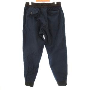 kolor イージー パンツ ジョガー ジップ 裾ジップ コットン 3 L 紺 ネイビー YGT