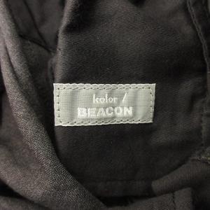 kolor beacon 美品 イージー スラックス パンツ ベルト ジップ タック ウール 1 S グレー YGT