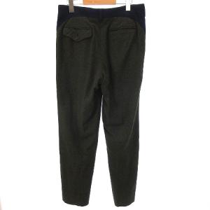 kolor スラックス パンツ 切替 ジップ ウール 2 M カーキ YGT