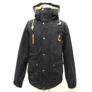 ボアライナーマウンテンパーカー ジップアップ 無地 コットン 紺 ネイビー S