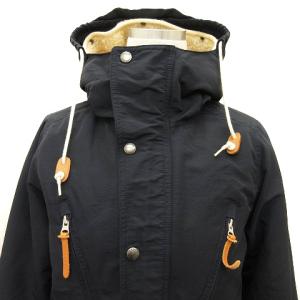 FREAK'S STORE ボアライナーマウンテンパーカー ジップアップ 無地 コットン 紺 ネイビー S