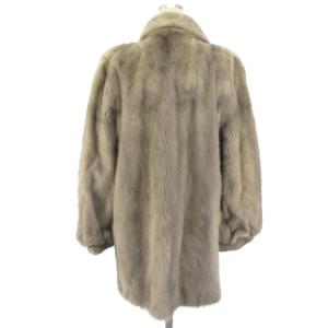 SAGA MINK Belle Vison ミンクファー 毛皮コート ロング グレー 13 L位 アウター GY01
