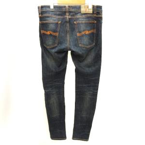 Nudie Jeans デニムパンツ ジーンズ ジッパーフライ ダメージ コットン インディゴブルー 青系 W32 L位 GY01
