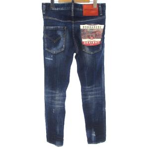 DSQUARED2 21AW Skater Jean デニム ストレッチ ダメージ加工 S74LB1010 コットン