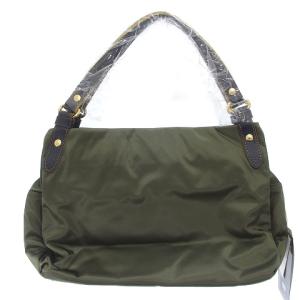 russet タグ付き RUZ1021121A0001 2way カラーハンドル トートバッグ ショルダーバッグ ナイロン カーキ 鞄