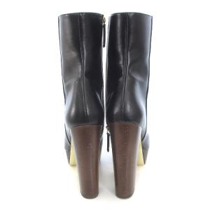 STELLA McCARTNEY 326995 ミドル ブーツ サイドジップ チャンキーヒール ブラック 黒 37 23.5cm 靴 シューズ