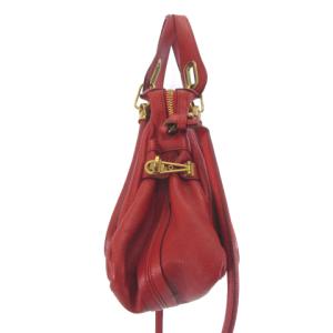Chloe バッグ 2way ショルダー ハンド  レザー レッド